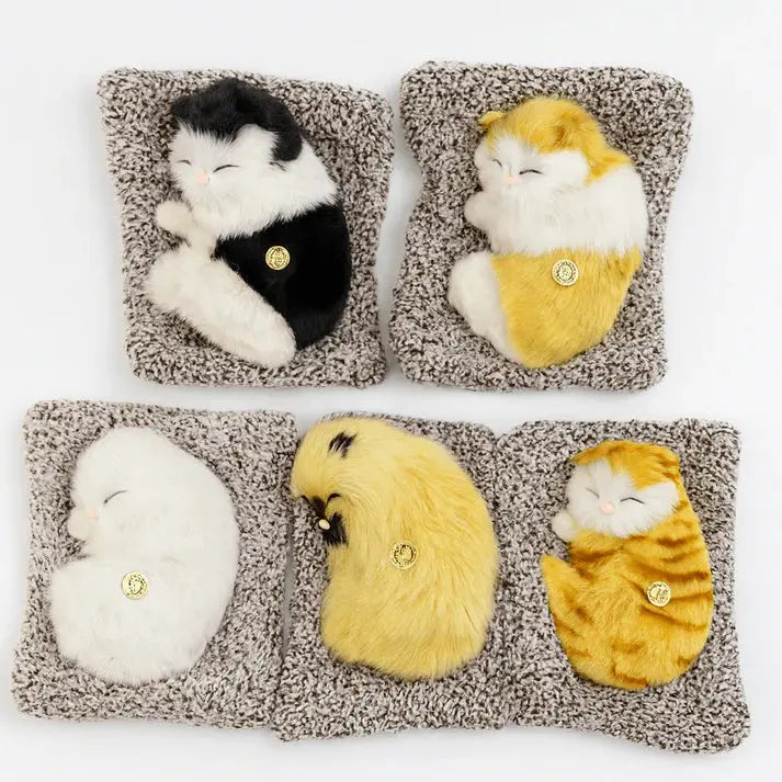 Sleeping Cat Plush Toy with Sound SmartAura