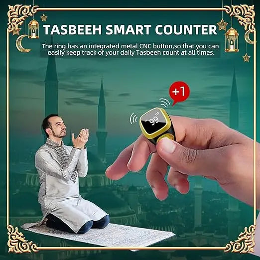 Smart Electronic Tasbeeh Ring • Digital zikr counter oberlay